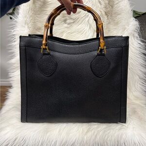 Authentic Gucci Diana Bamboo Black Tote